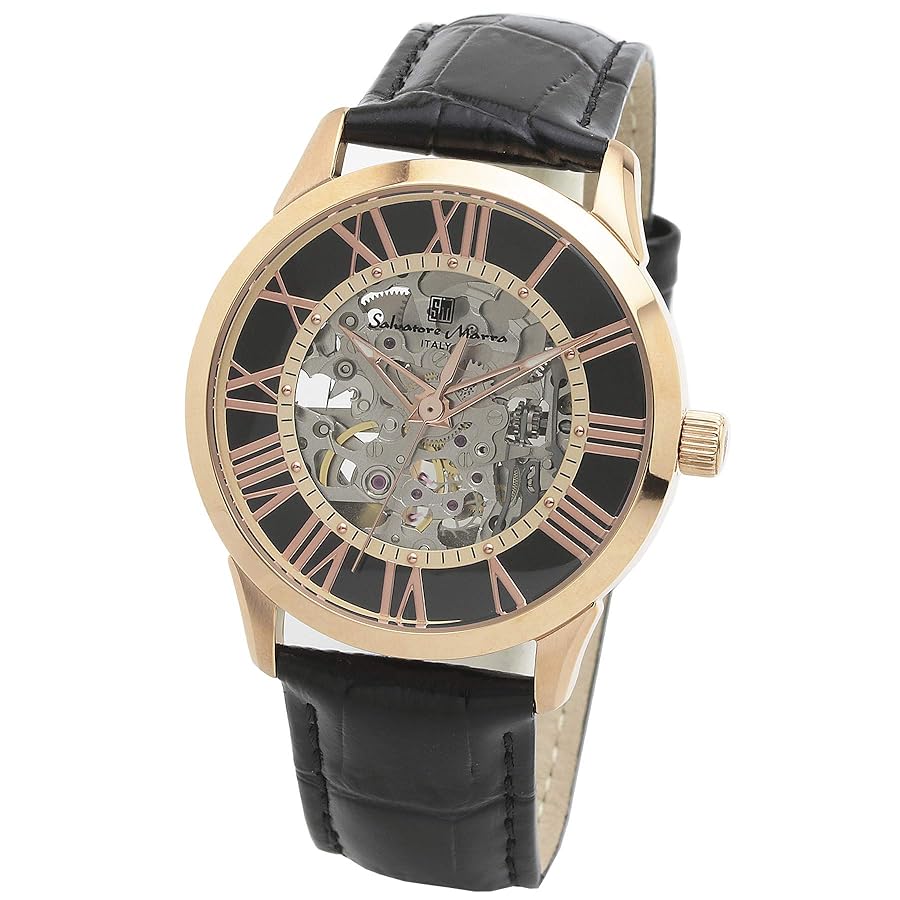 【希少】Salvatore Marra 高級自動巻き時計 ゴールド/ブラック サルバトーレ・マーラ Salvatore Marra サルバトーレマーラ 自動